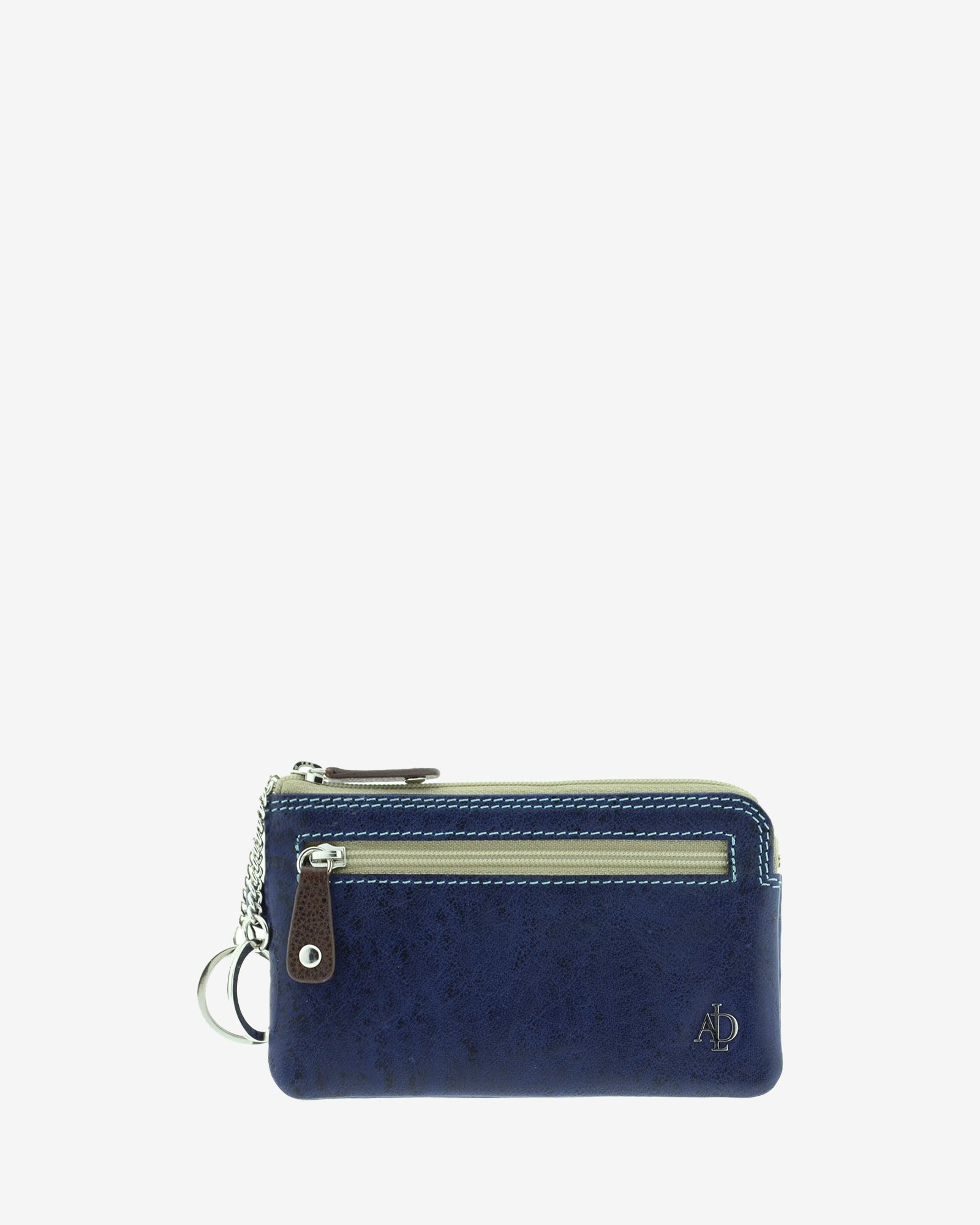 Adapell Basicos 8053-V portamonete pelle marrone doppia zip