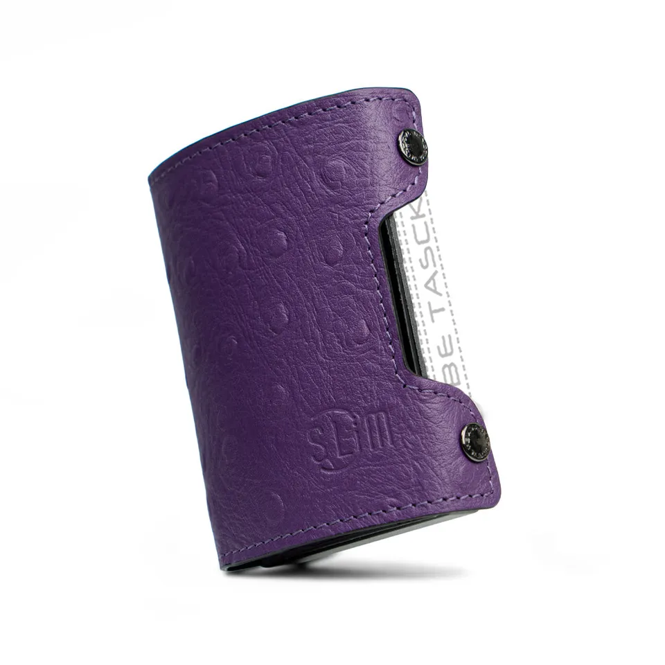 SLim Cover Pelle Be Tasck cover struzzo viola vera pelle
