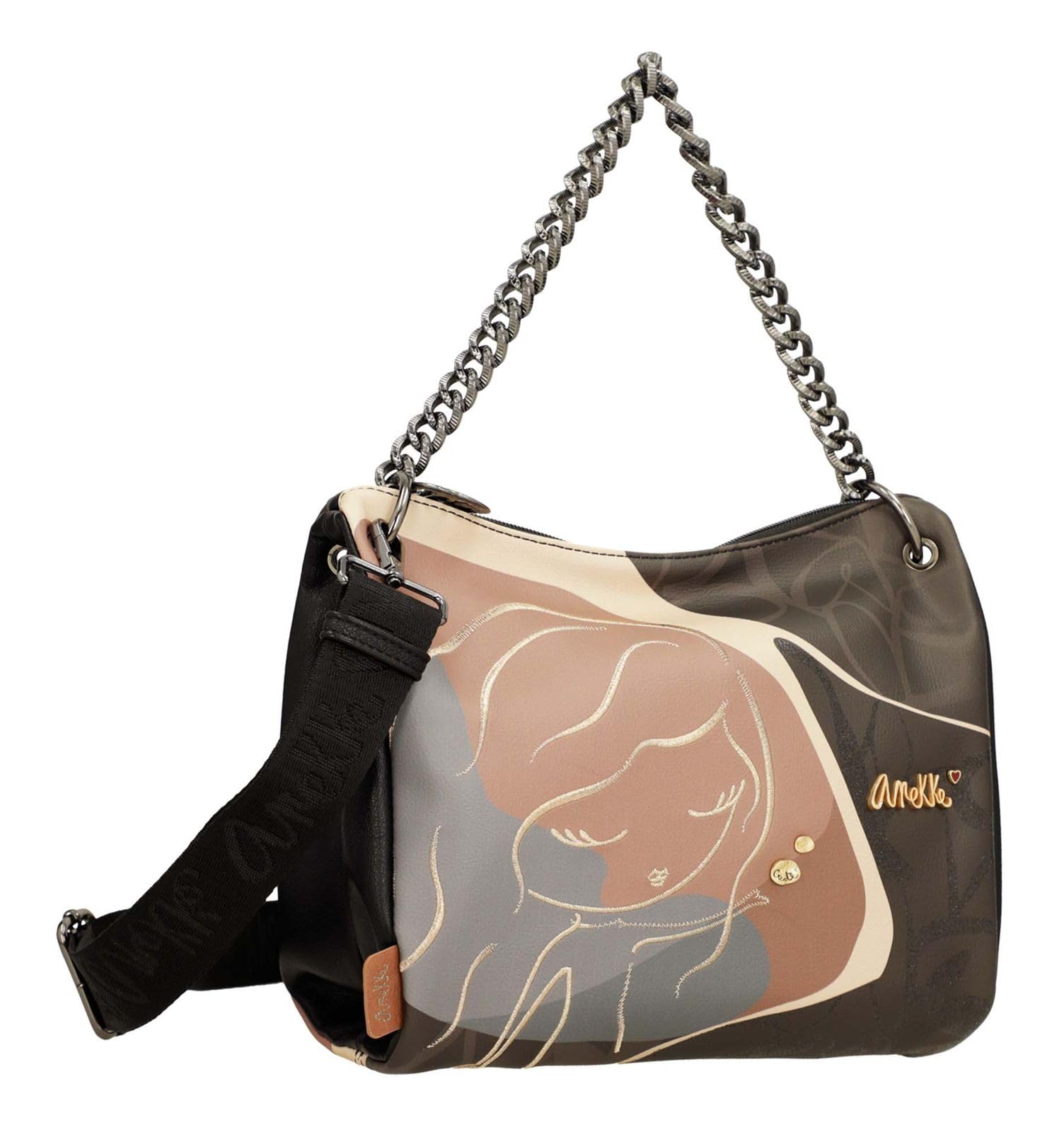 Anekke Real Heartbeat Borsa a Tracolla 26x20 cm Catena
