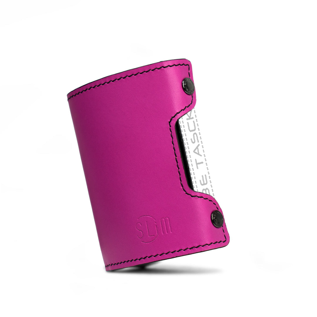 SLim Be Tasck Liscia Fucsia Nero cover pelle bicolore