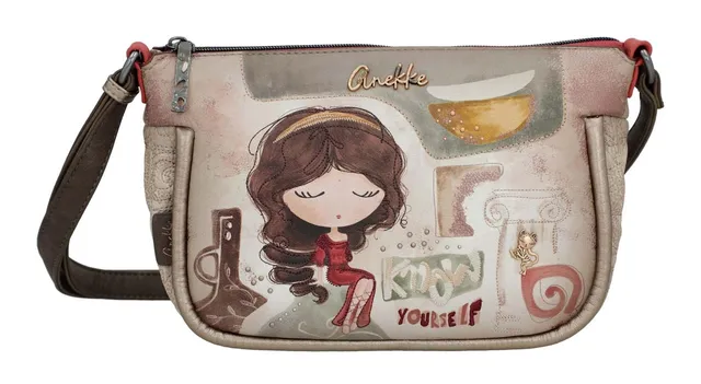 Anekke Muse borsa a tracolla ovale stampa Grecia