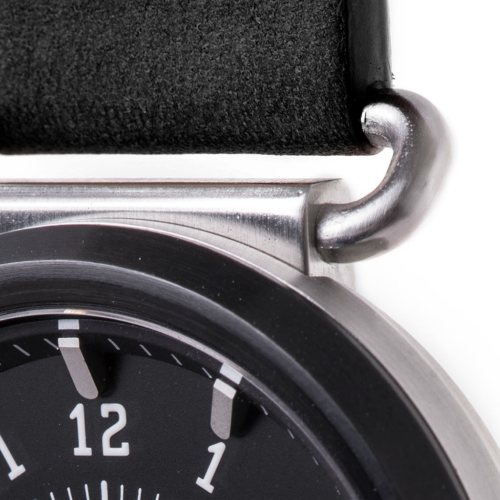 Dango Trek TK-01 orologio pelle italiana Jet Black 45mm