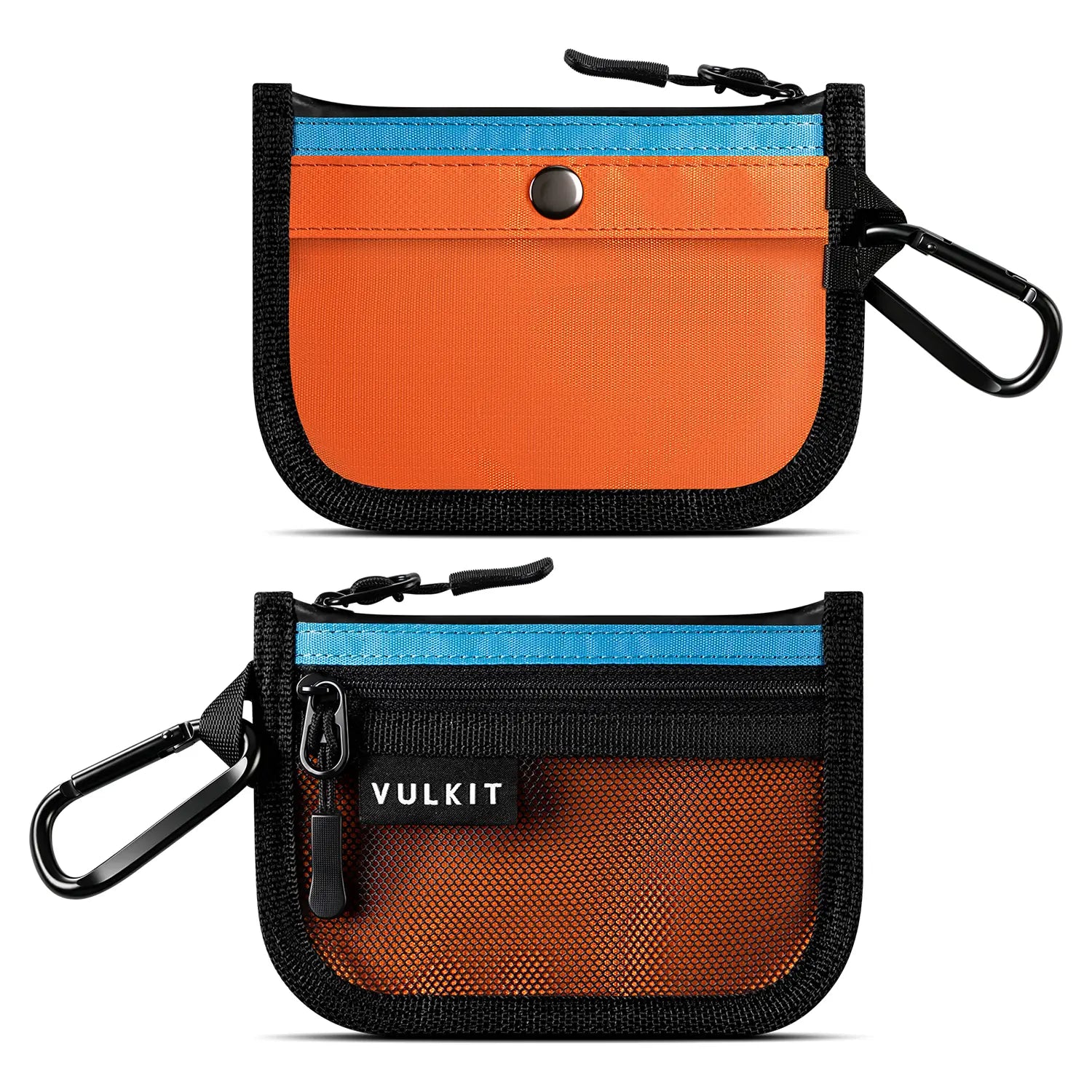 VULKIT Multifunctional VW159 borsellino monete arancione blu RFID