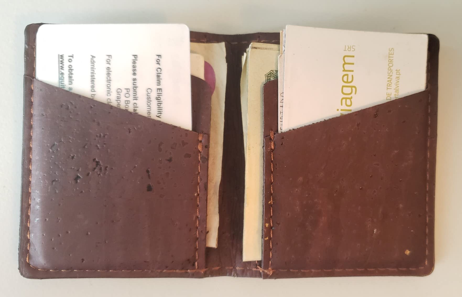 Corkor Wallets Portafoglio Uomo Slim Sughero RFID Marrone