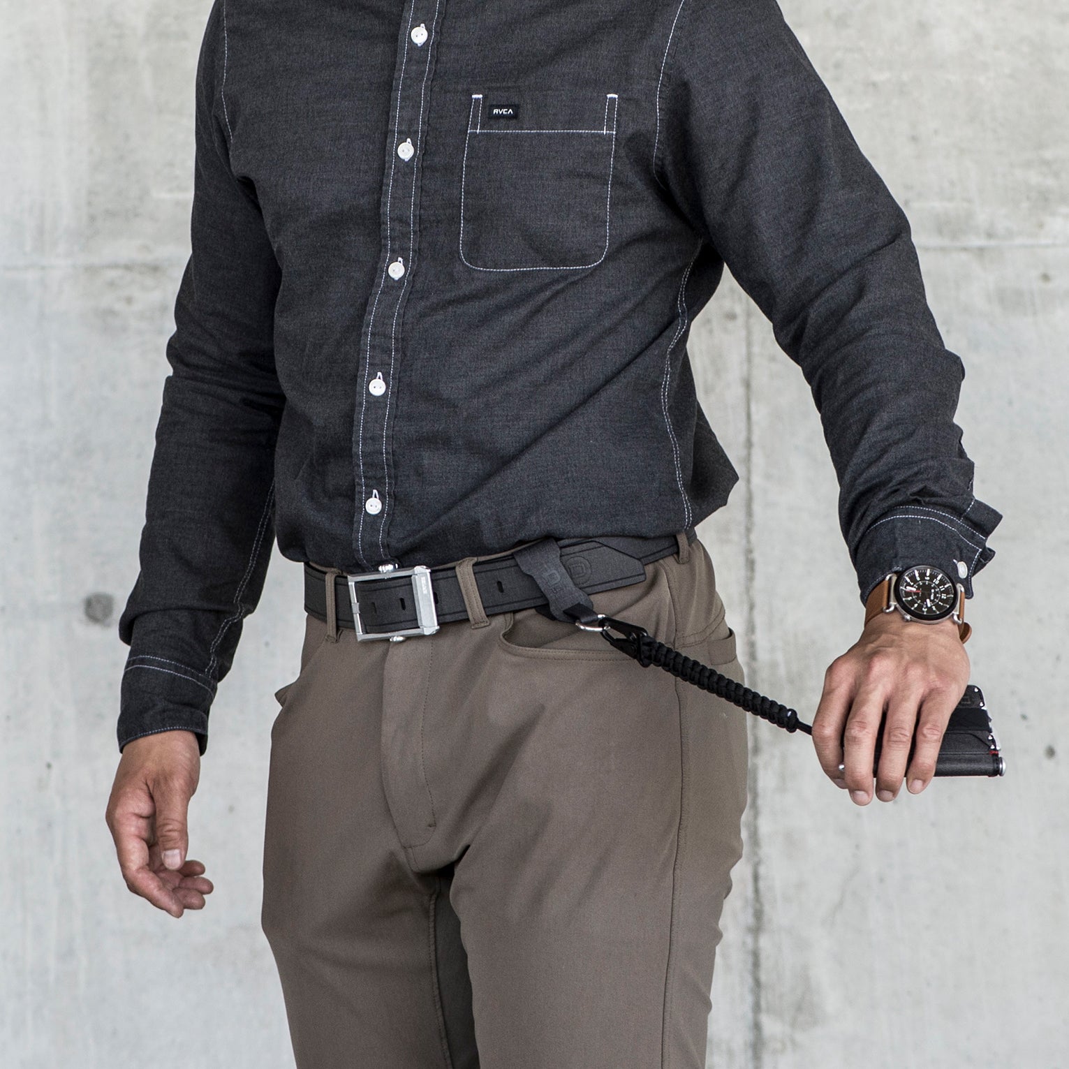 Dango Belts Tether & Belt Fob portachiavi nero Jet Black bundle