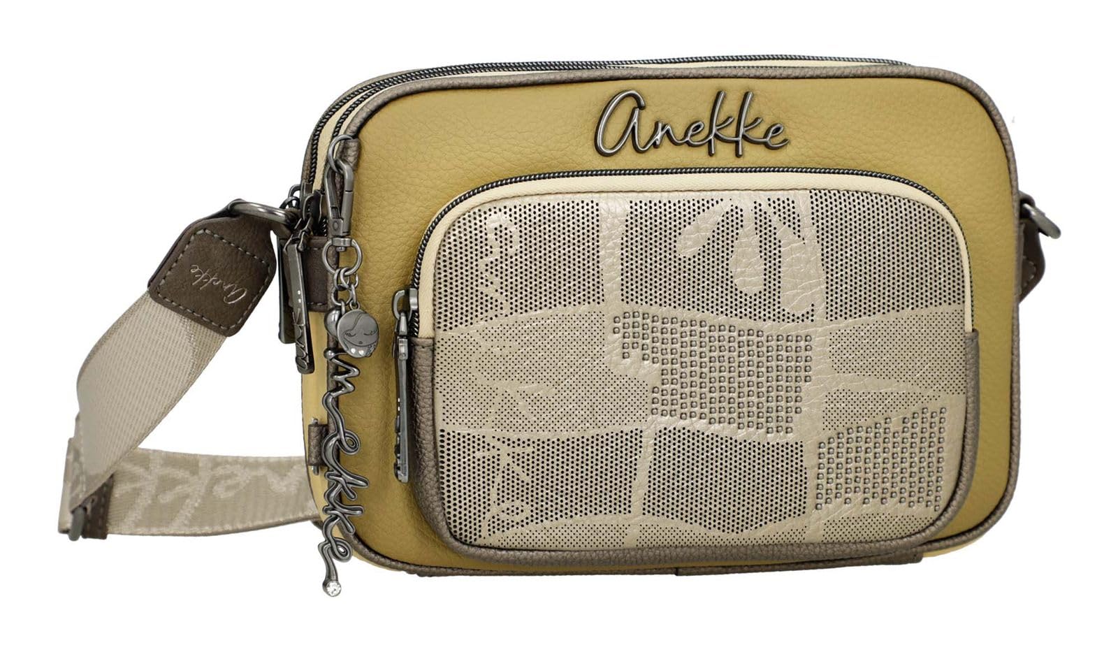 Anekke Branch Borsa a Tracolla Verde Oliva Foglie