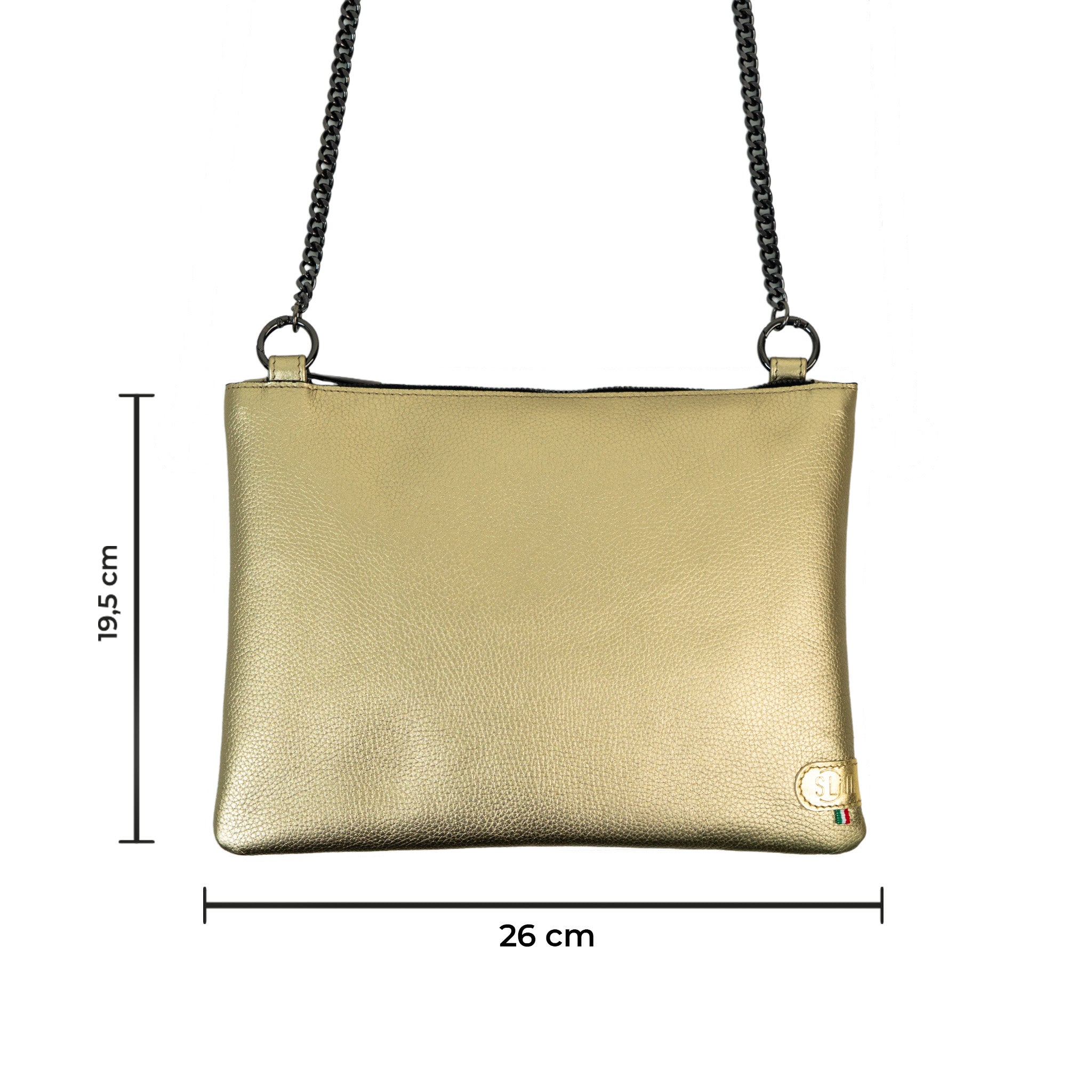 SLim Pochette Tracolla Pochette Metal Oro 24x19,5 cm