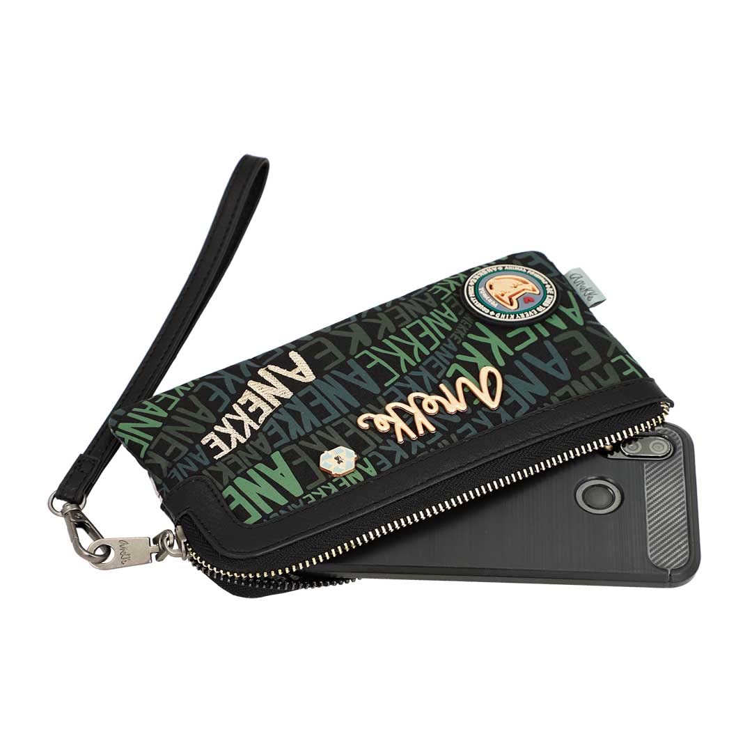 Anekke Nature Woods Portafoglio Pochette RFID Maniglia