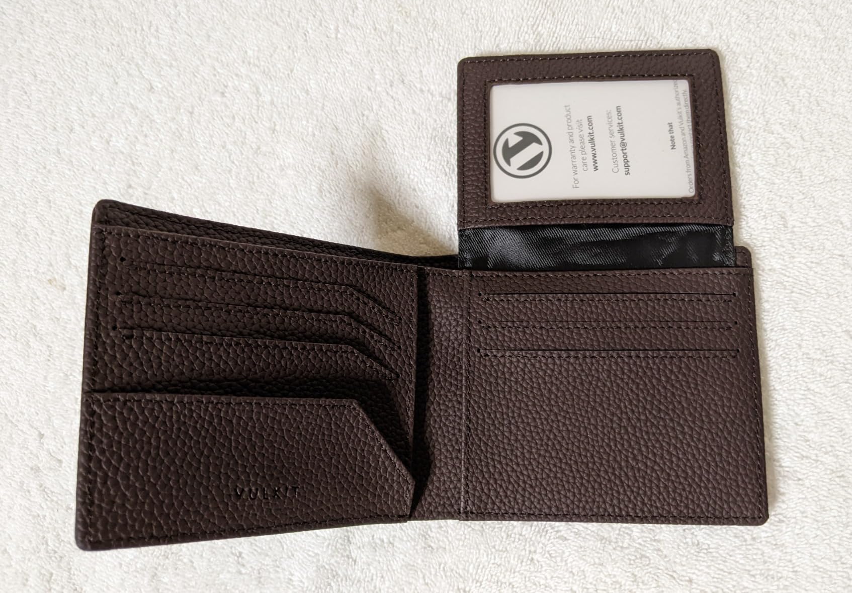 VULKIT VW119P portafoglio pelle nero bifold RFID