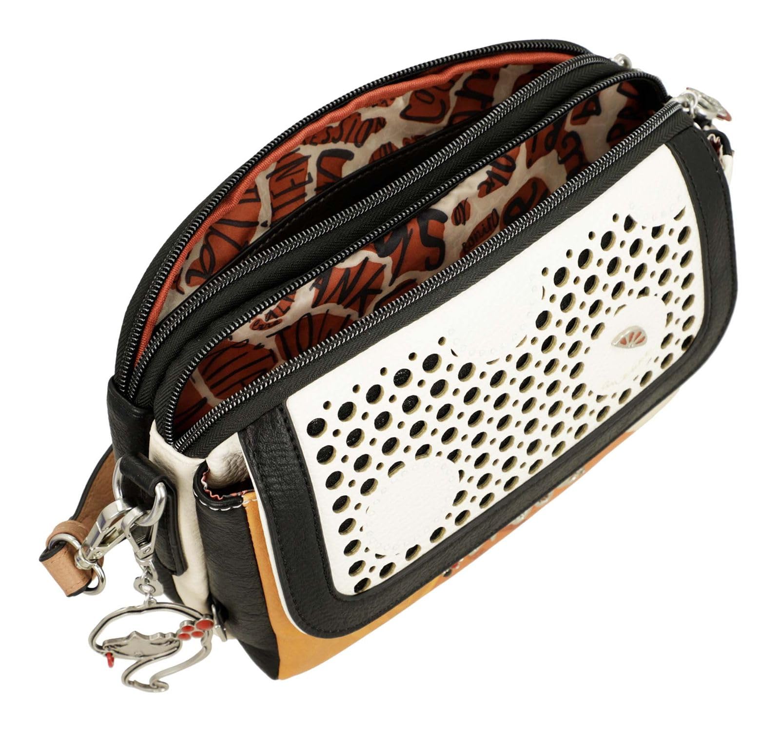 Anekke Lunares Alma borsa a tracolla multicolor con patta