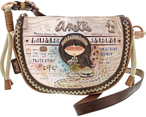 ANEKKE Menire tracolla ovale ecopelle multicolore 23x16x9