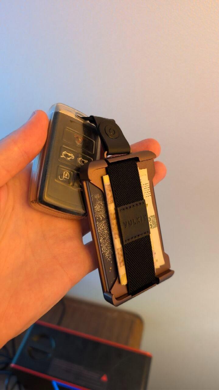 VULKIT VCL200 Portacarte Slim Alluminio Nickel Grey 9 Carte