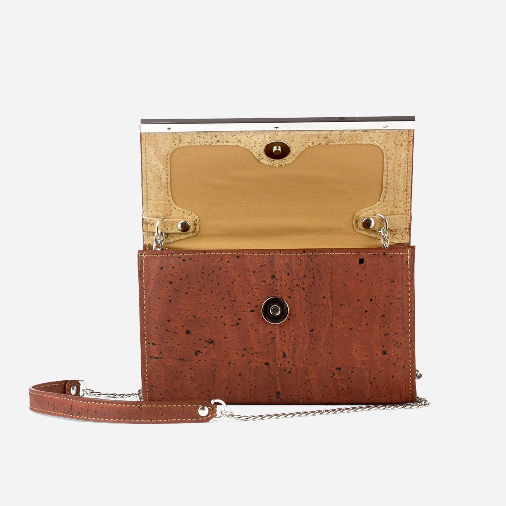 Corkor Bags pochette sughero rossa S sera matrimonio vegana