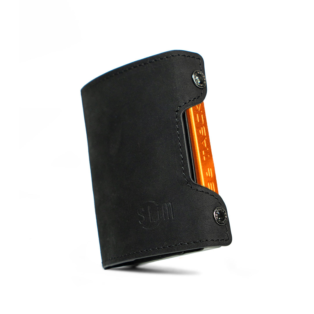 SLim Be Tasck portafoglio Crazy Horse Nero Frame Nero