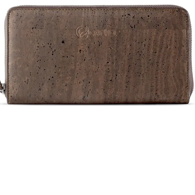 Corkor Wallets portafoglio donna sughero marrone RFID