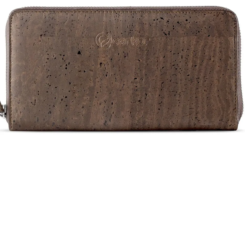 Corkor Wallets portafoglio donna sughero marrone RFID
