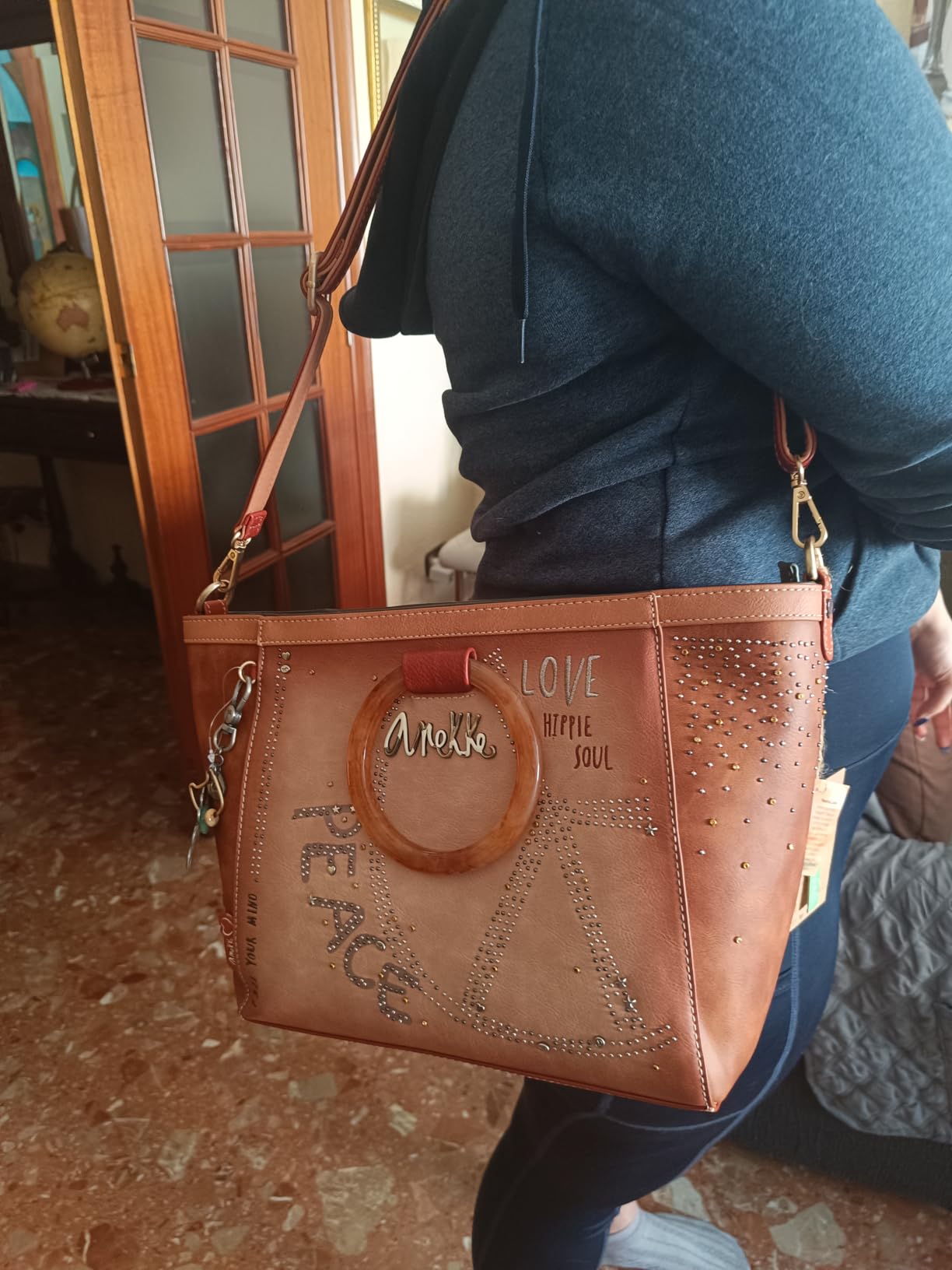 ANEKKE Bloom Flowers Borsa Tracolla 40x25x12 cm