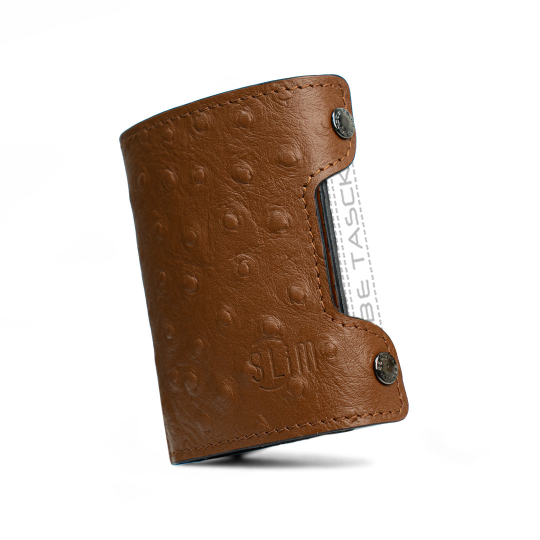 SLim Cover Be Tasck Struzzo Portacarte Marrone