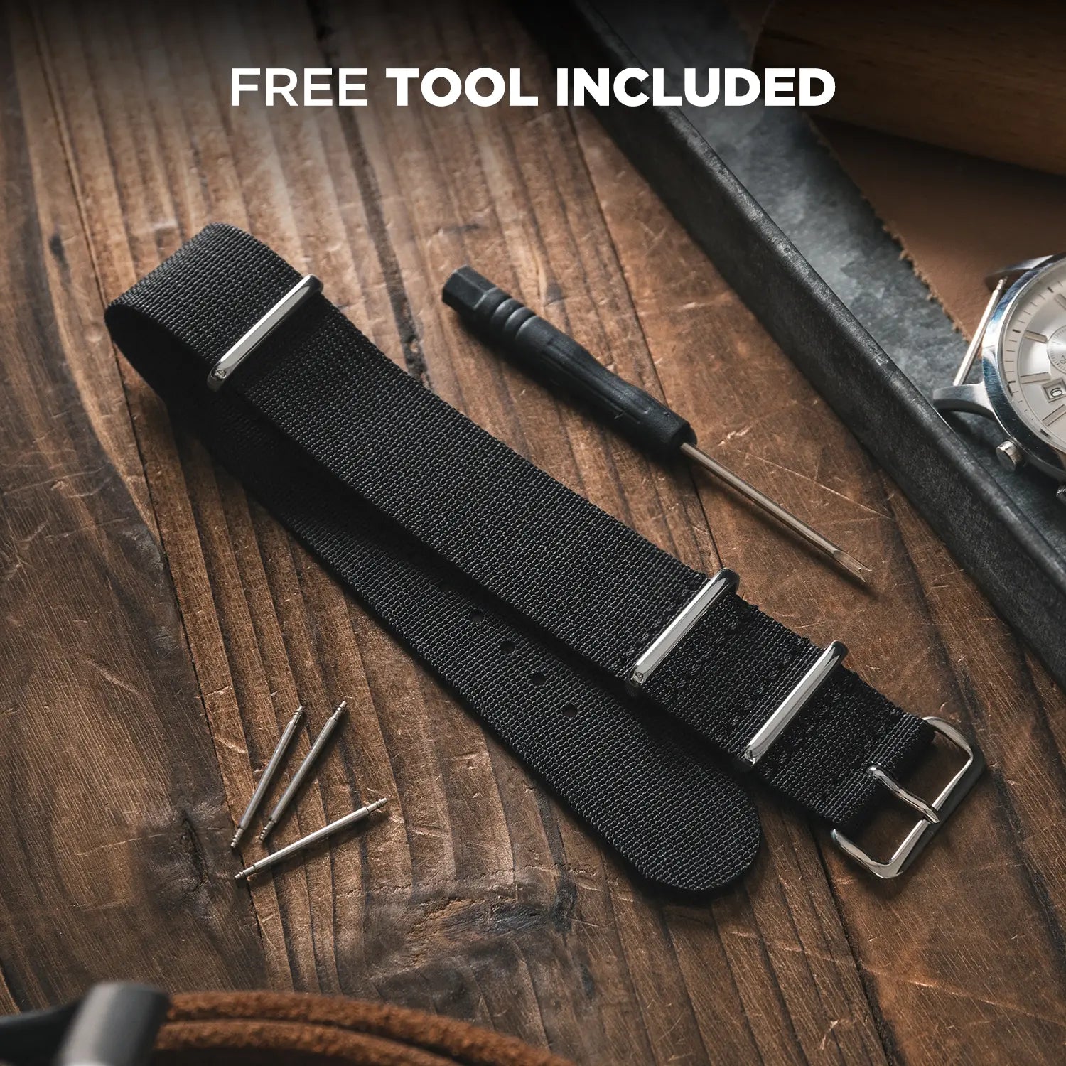 VULKIT Accessories VWB101 cinturino nero nylon 20mm NATO