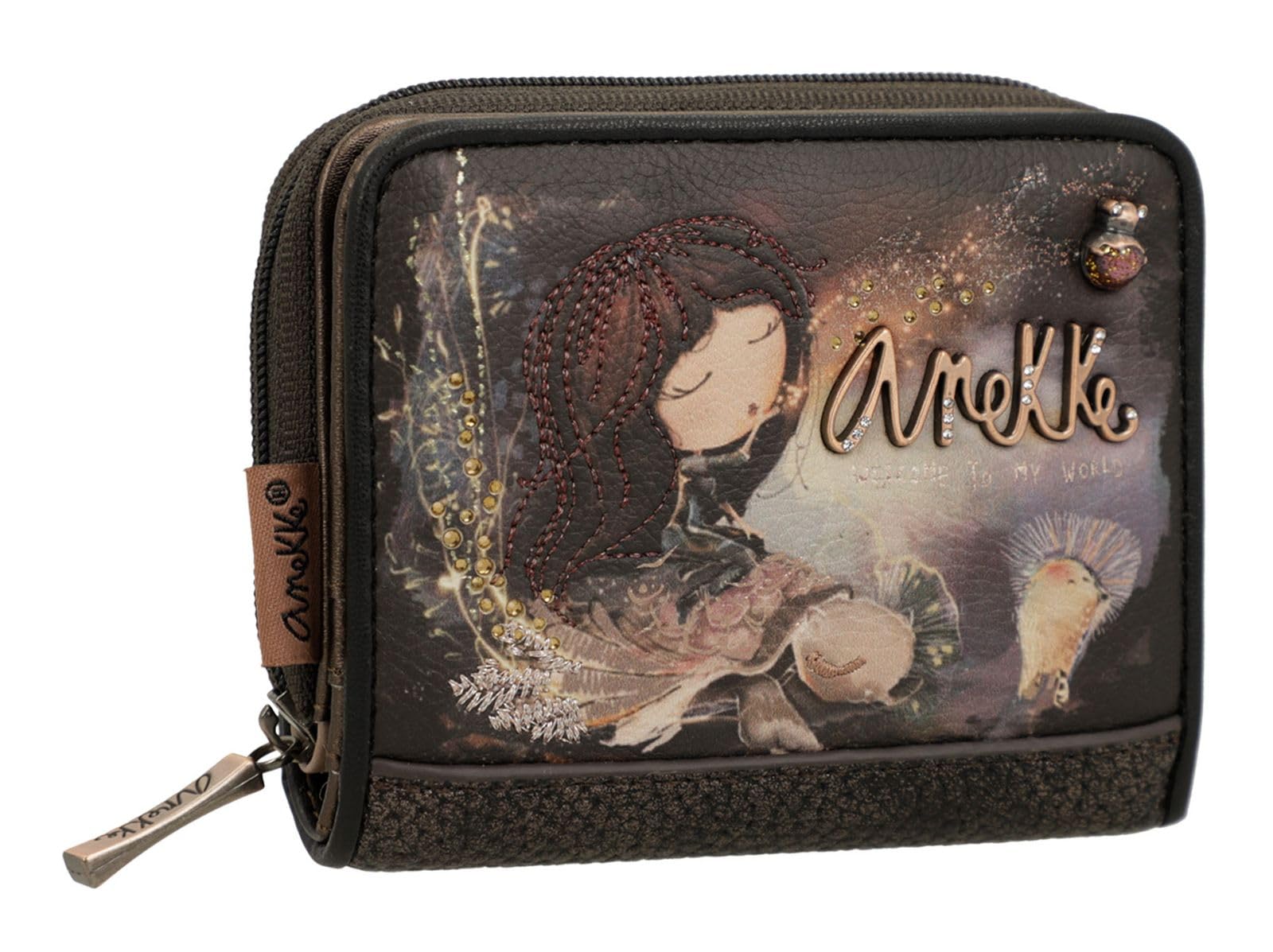 ANEKKE Dreamverse portafoglio donna piccolo RFID zip