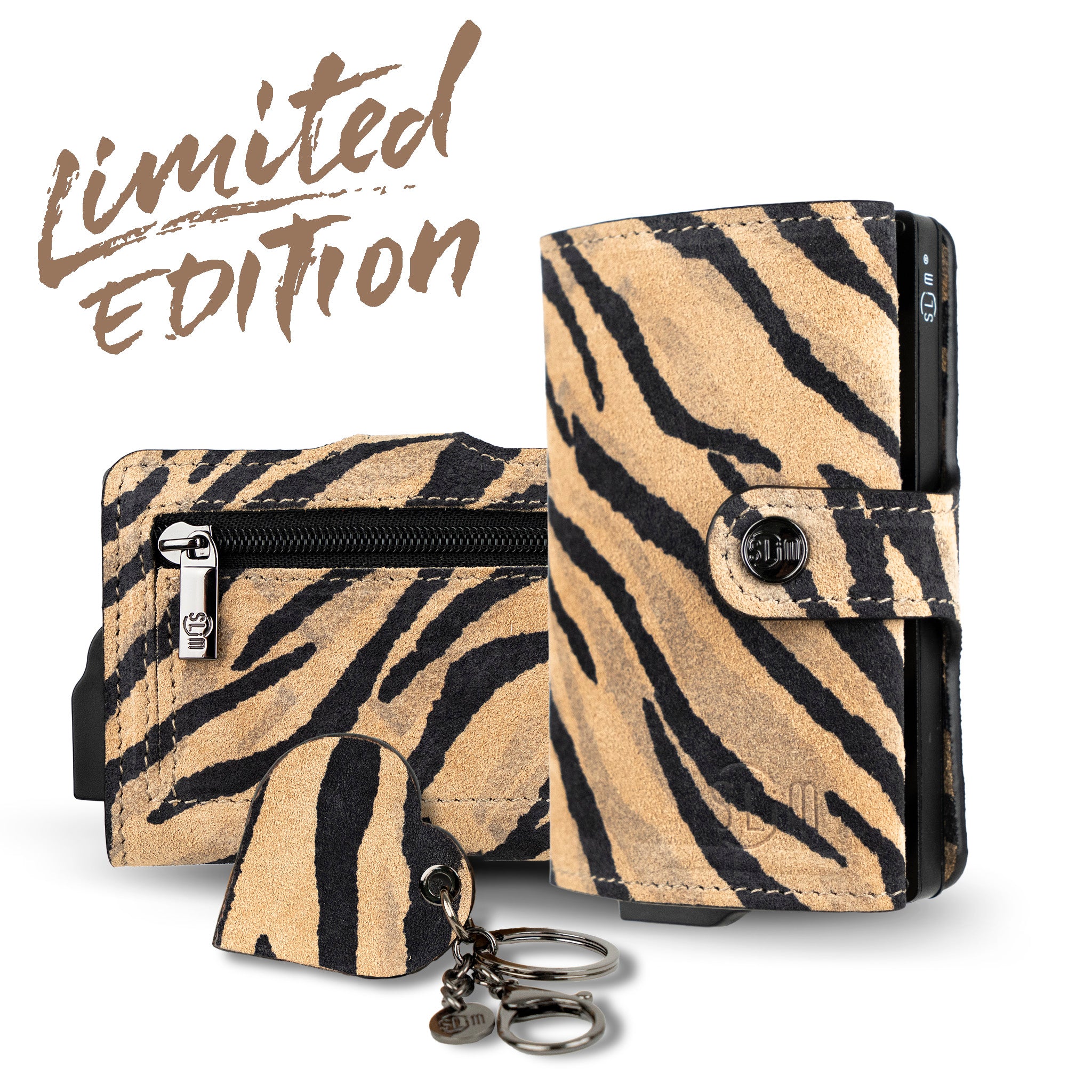 SLim Vera Pelle Animalier Leopard Classic portafoglio slim RFID