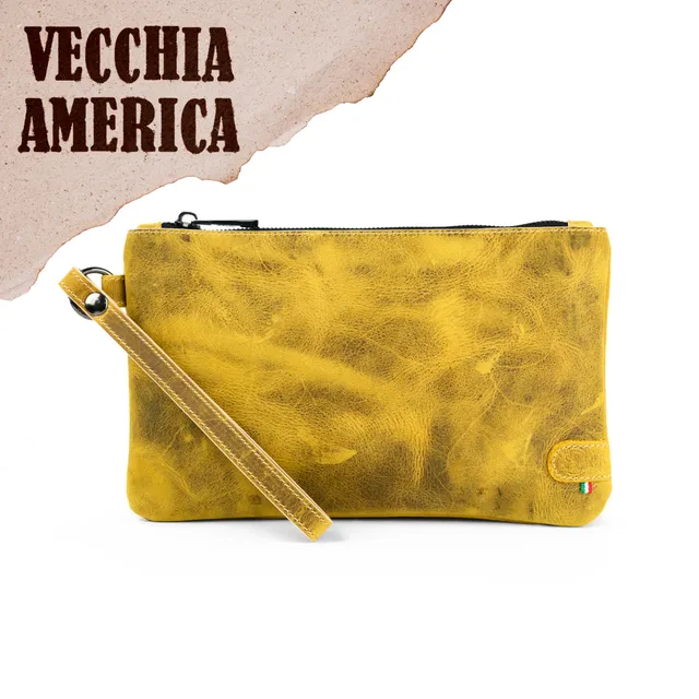 SLim Pochette Polsiera Pelle Crazy Horse Sole