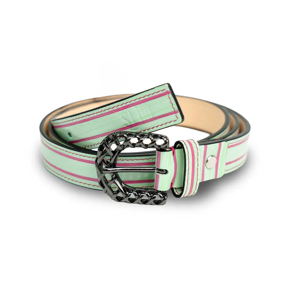 SLim Cinture Lollipop Cintura Verde Fucsia 25mm taglia 85