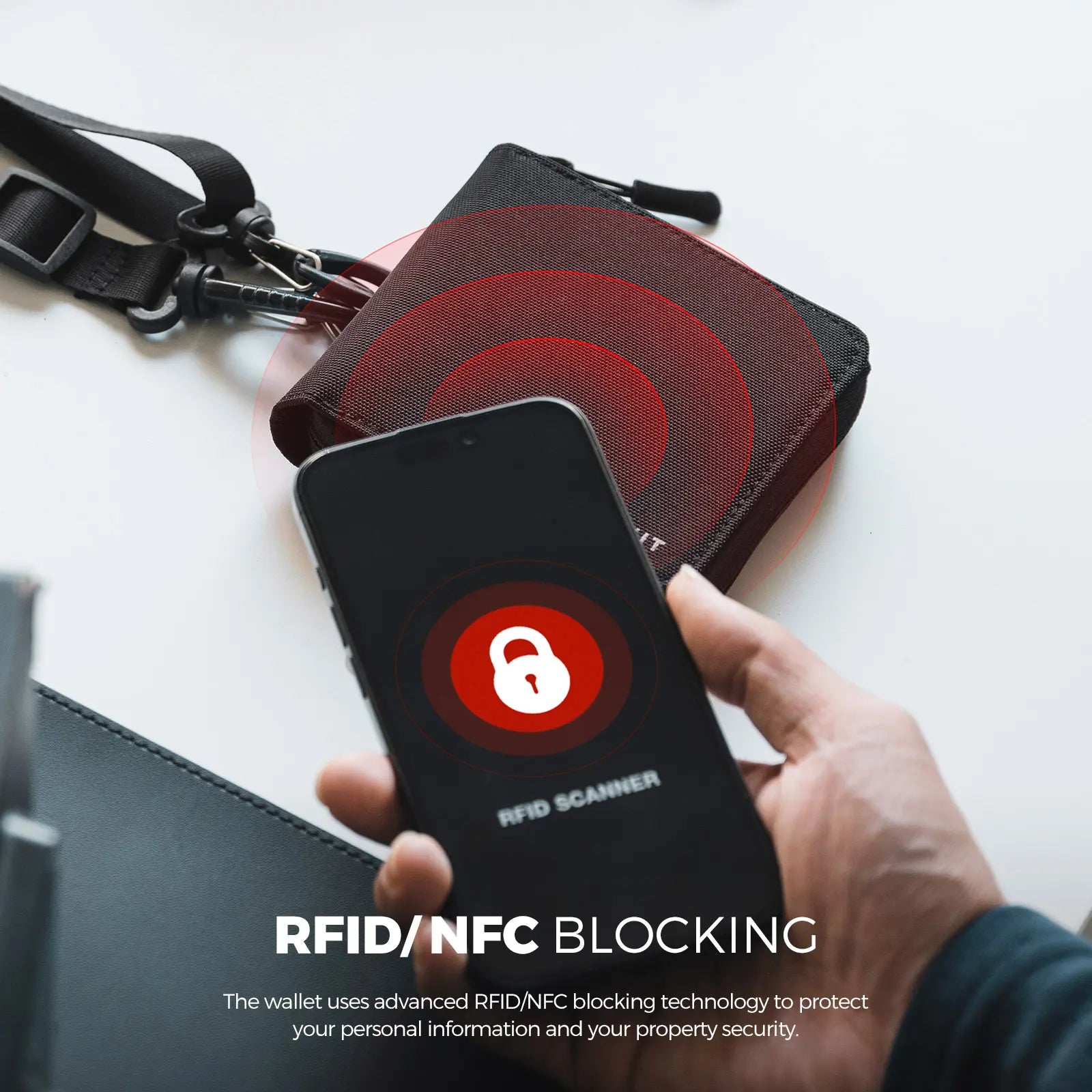 VULKIT ID Card Holders VW118 portabadge collo nero RFID 12 carte