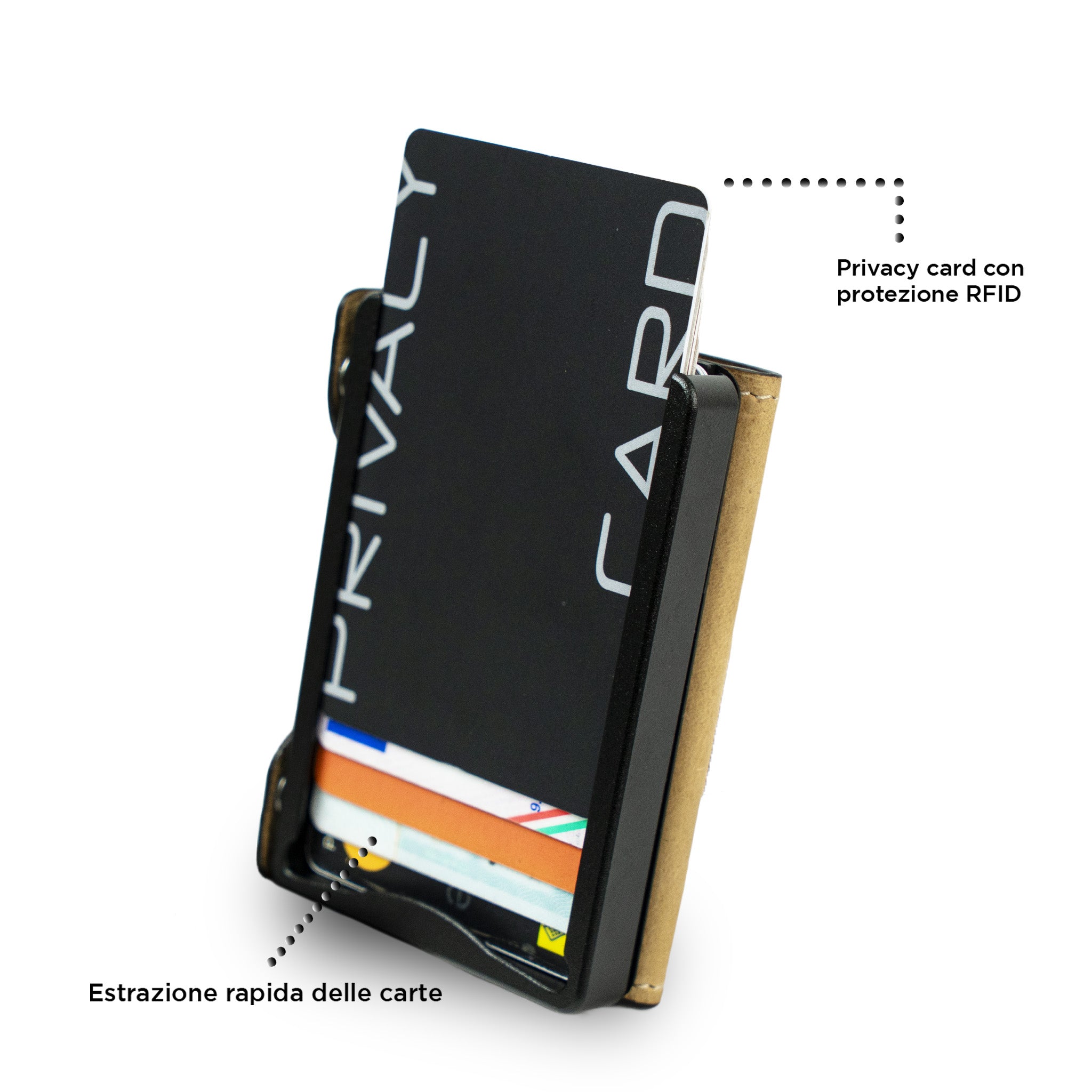 SLim Be Tasck Portafoglio Pelle Crazy Horse Sabbia frame
