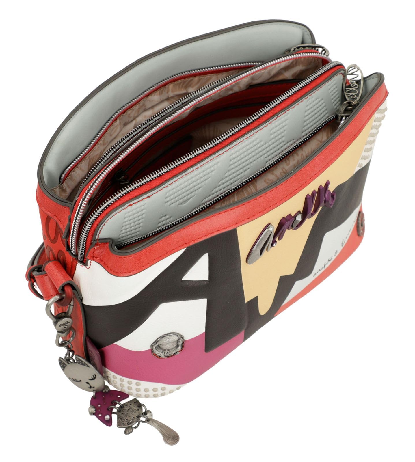 Anekke Fashion borsa media tracolla rimovibile donna