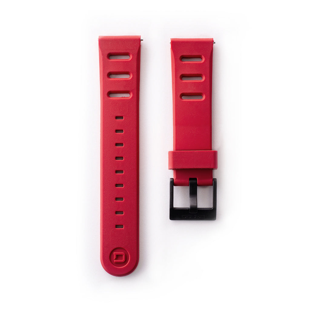 Dango Watches Sport cinturino orologio rosso silicone 22mm
