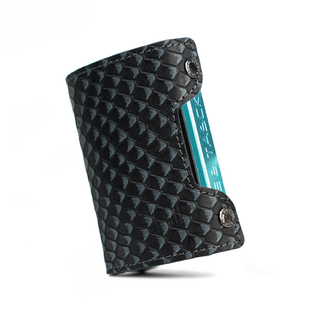 SLim Be Tasck portafoglio pelle stampa Squalo Blu