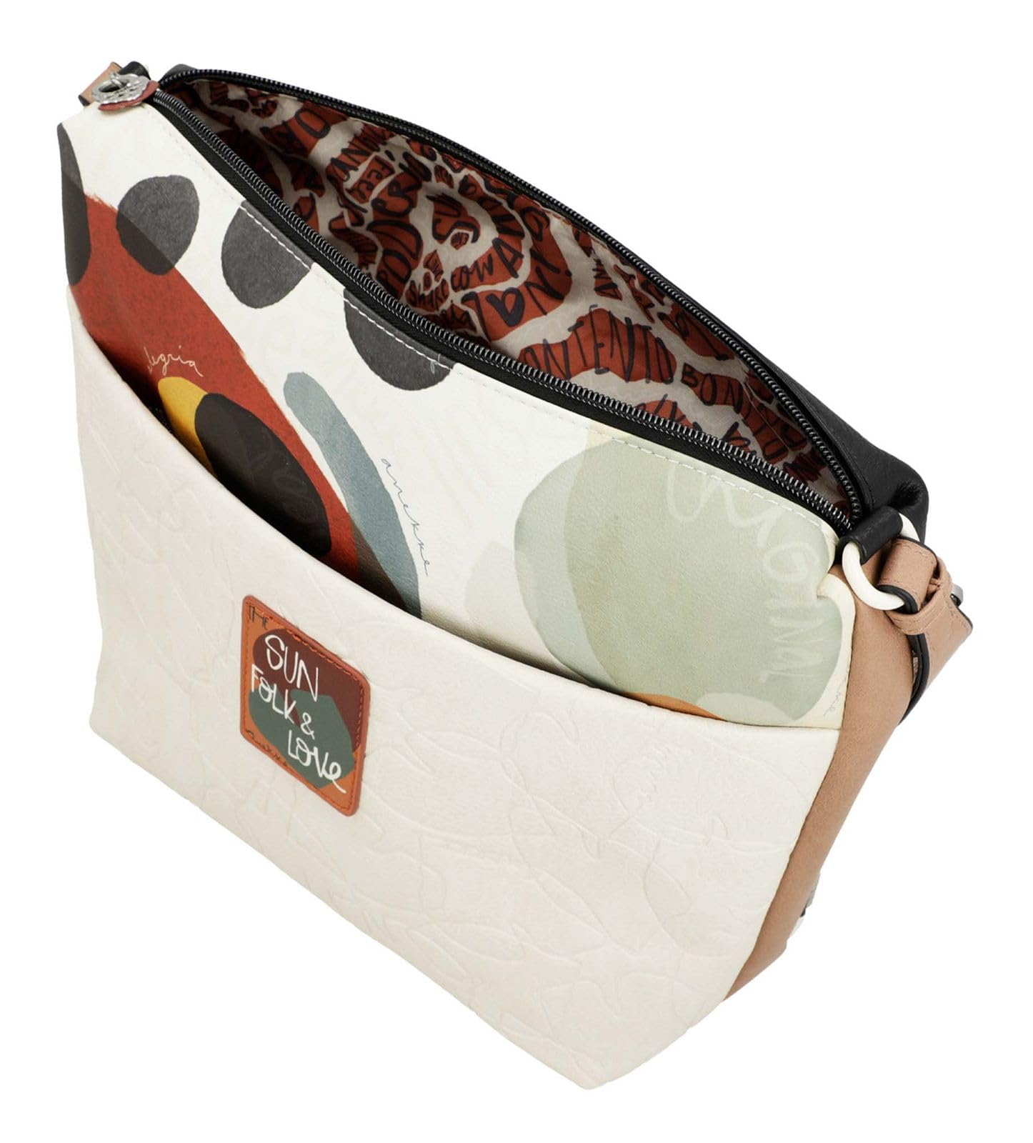Anekke Lunares Pois Borsa a Tracolla Grande 31 cm Tasca