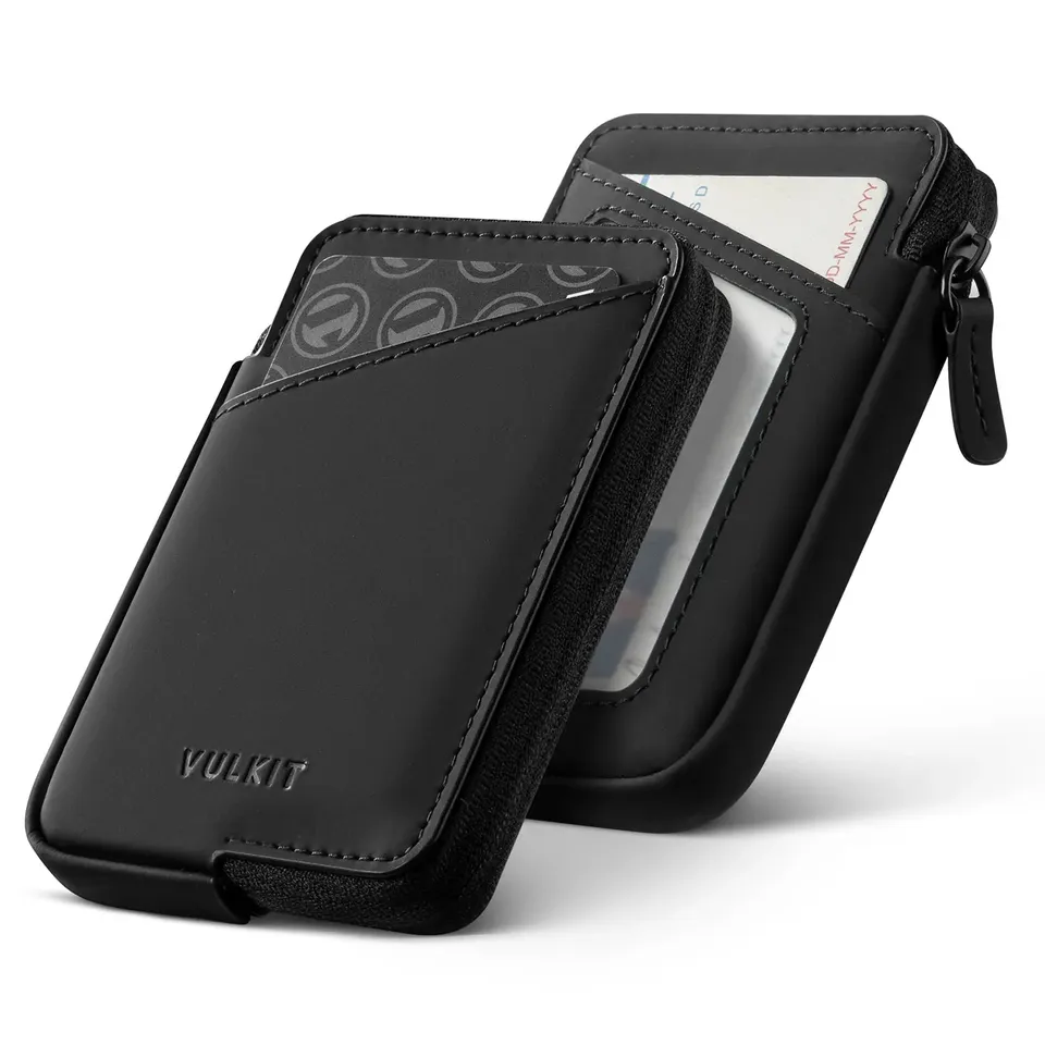 VULKIT VW113 portacarte RFID pelle nero slim