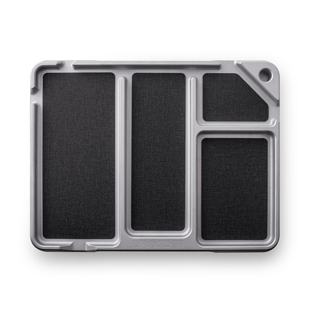 Dango Trays EDC Tray svuotatasche alluminio grigio 4 scomparti