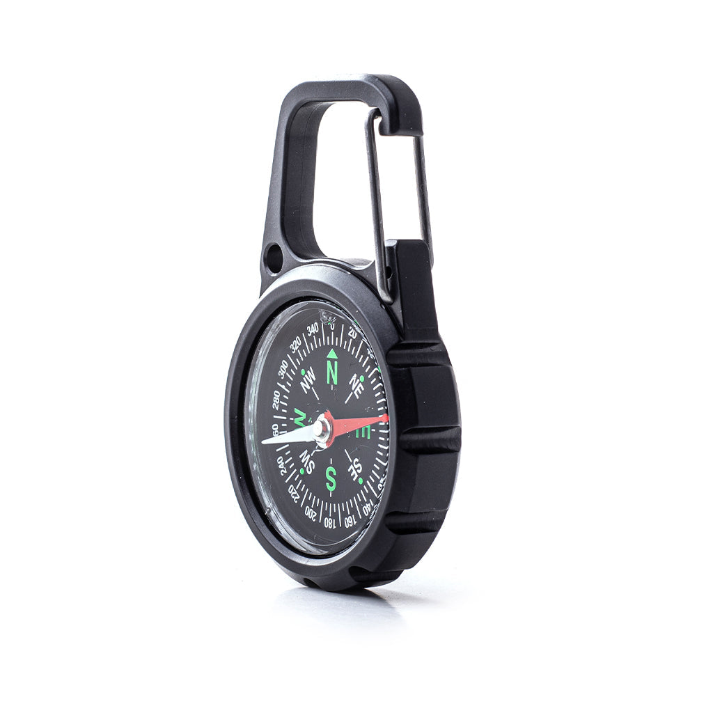 Dango Compass XL bussola alluminio Jet Black con moschettone