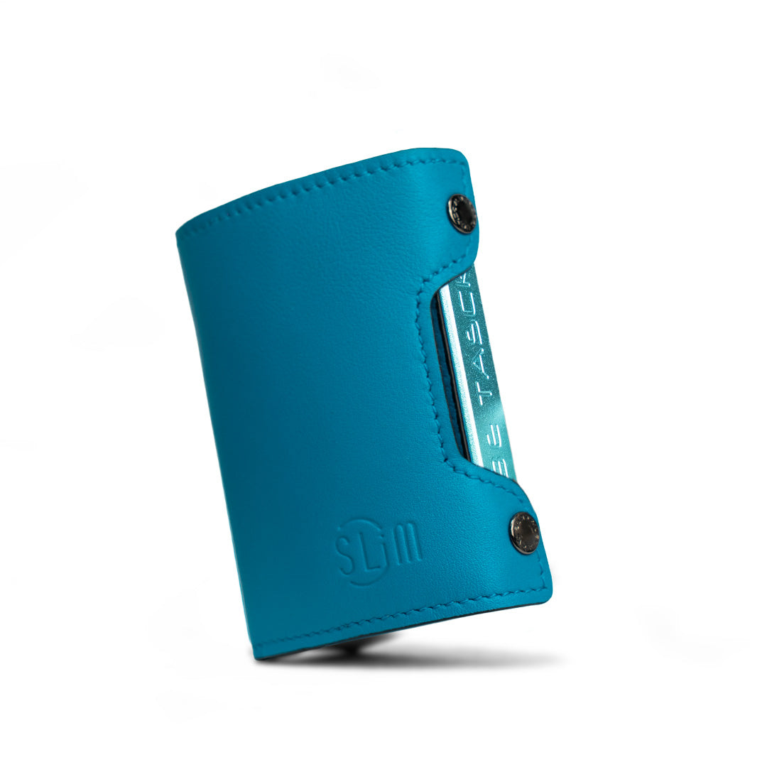 SLim Be Tasck Portafoglio Pelle Liscia Azzurro