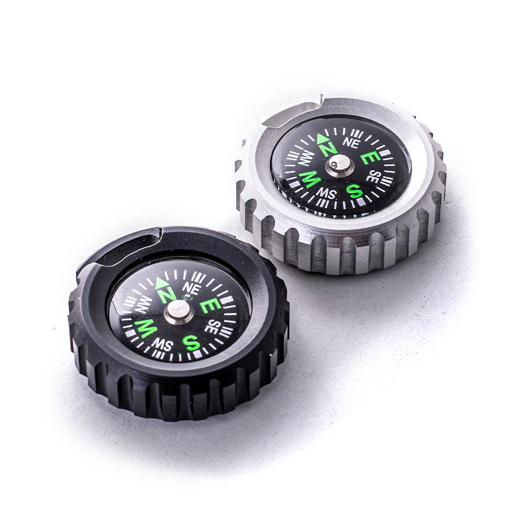 Dango Compass bussola tascabile Jet Black alluminio liquido