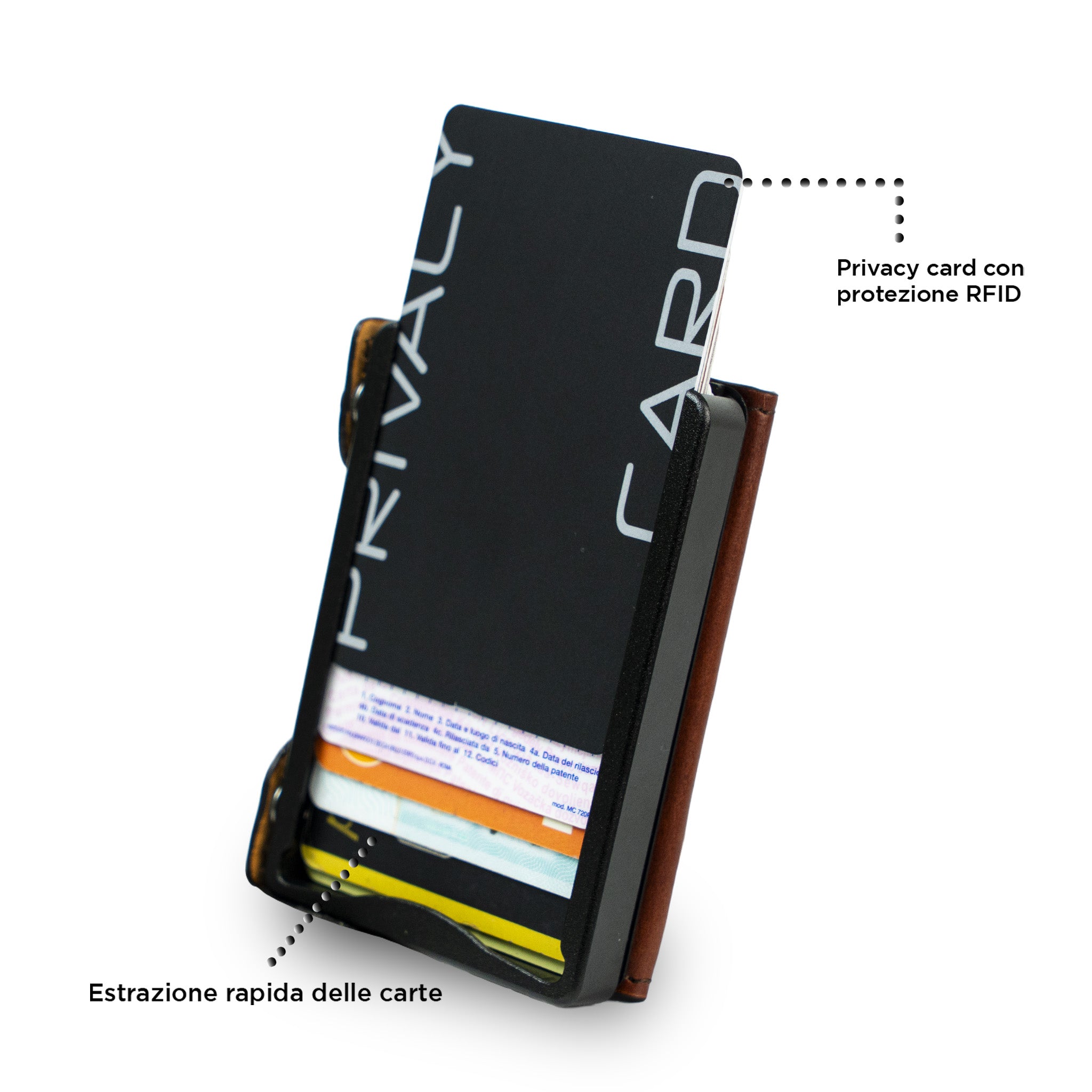 SLim Be Tasck Portafoglio Crazy Horse Cerato Frame Nero