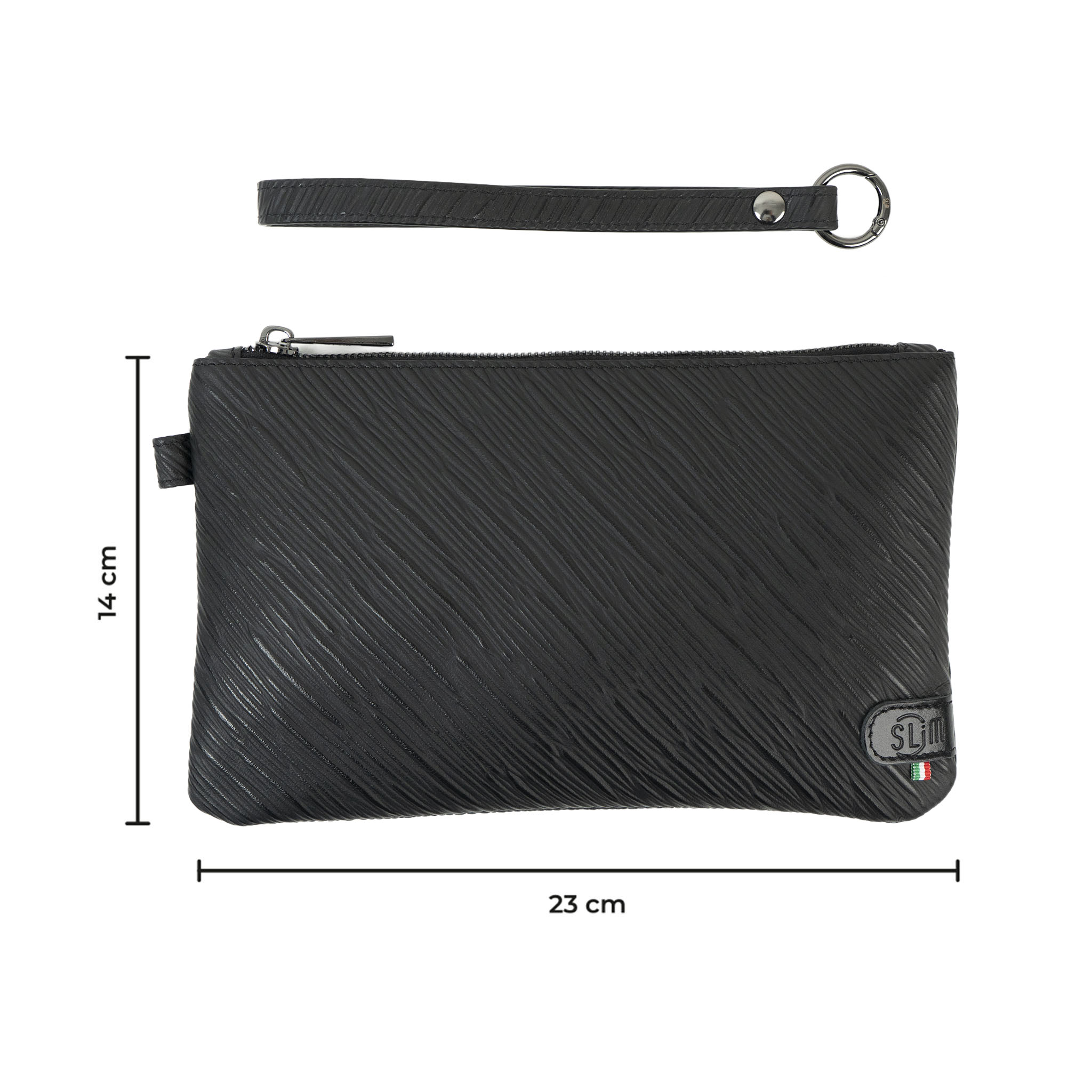 SLim Pochette Polsiera Pelle Epi Nero Uomo Donna