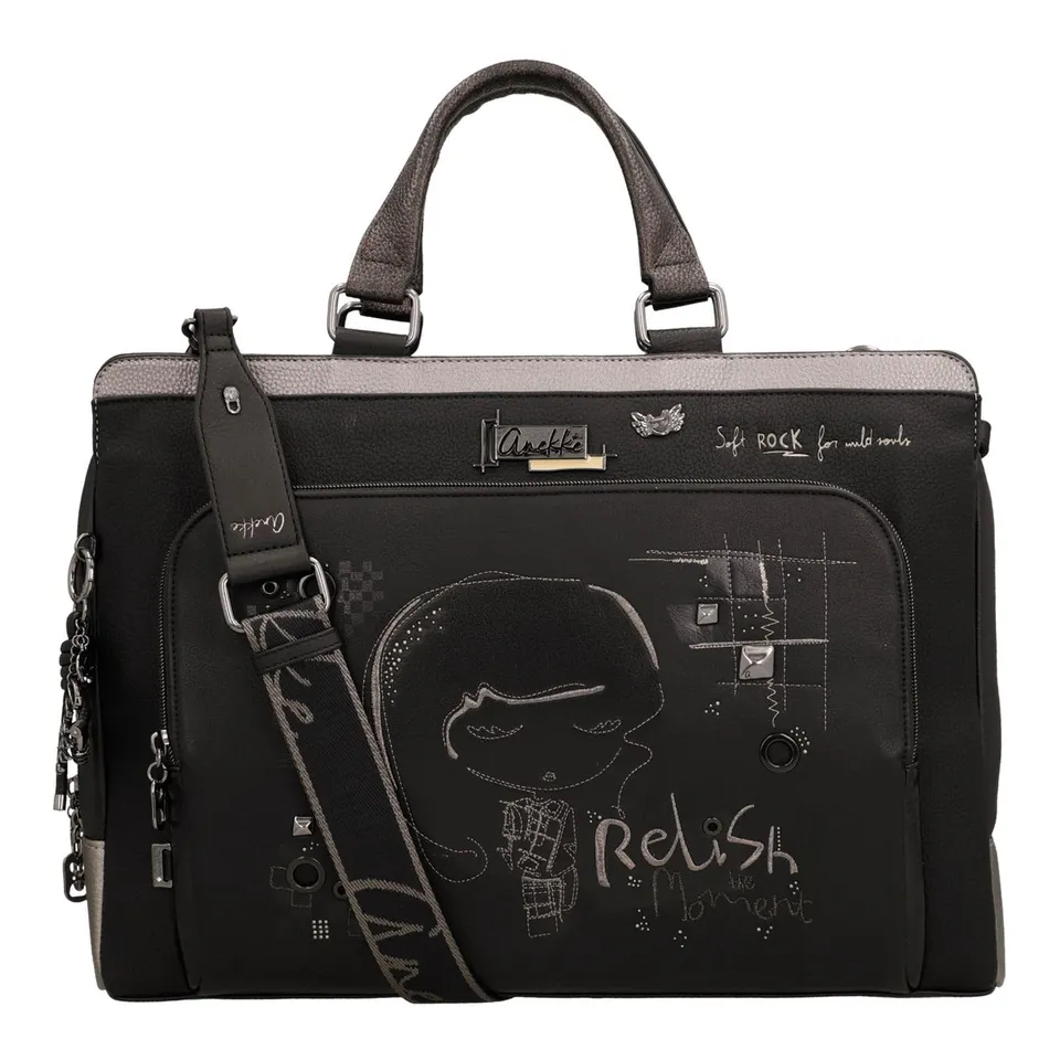 Anekke Iron Borsa Ufficio Laptop 41 cm Nero Multicolor