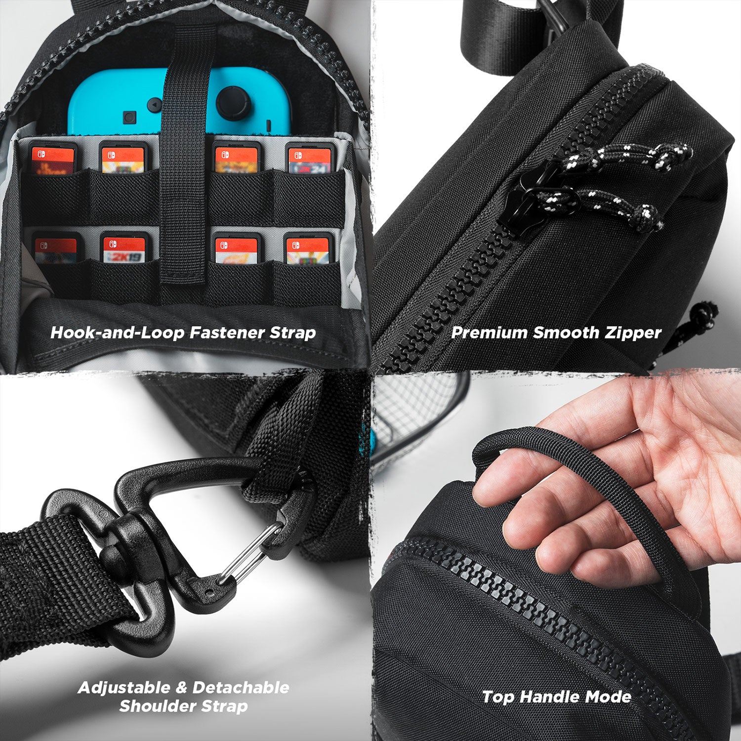 VULKIT Bags VB107 Sling Bag Gaming Tracolla Nero
