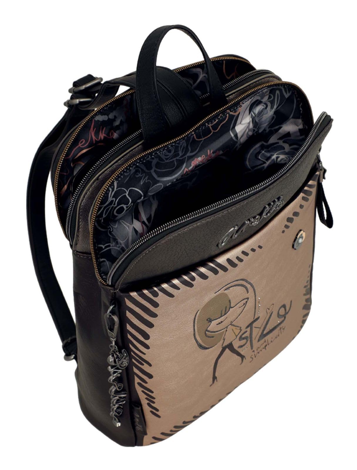 Anekke Nature Koko Zaino Triple Scomparto Donna Stampato