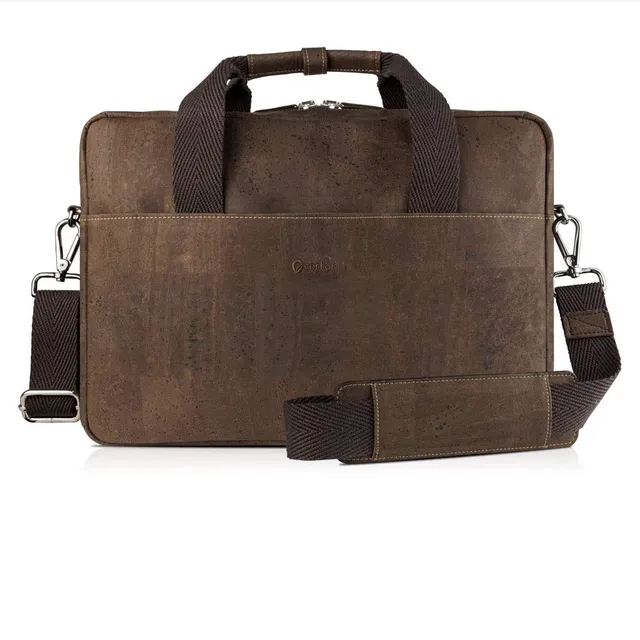 Corkor Bags organizer tracolla sughero marrone scuro