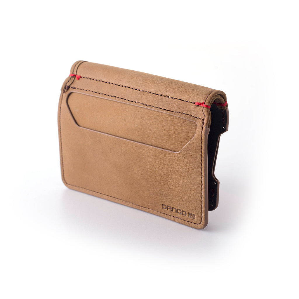 Dango Wallet Add-Ons 3 Pocket Bifold portafoglio Whiskey Brown pelle