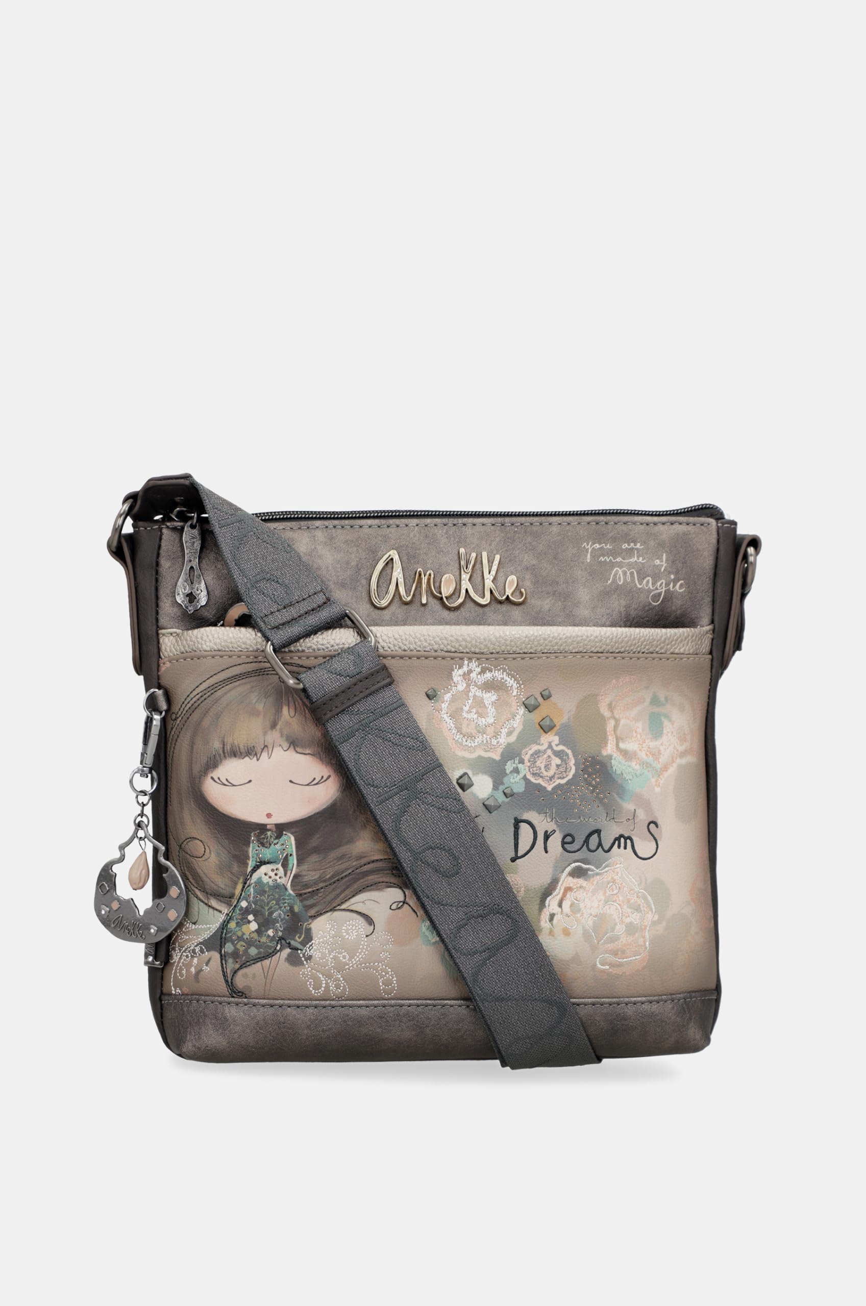 Anekke Real borsa tracolla donna 27x26x8 cm cerniera