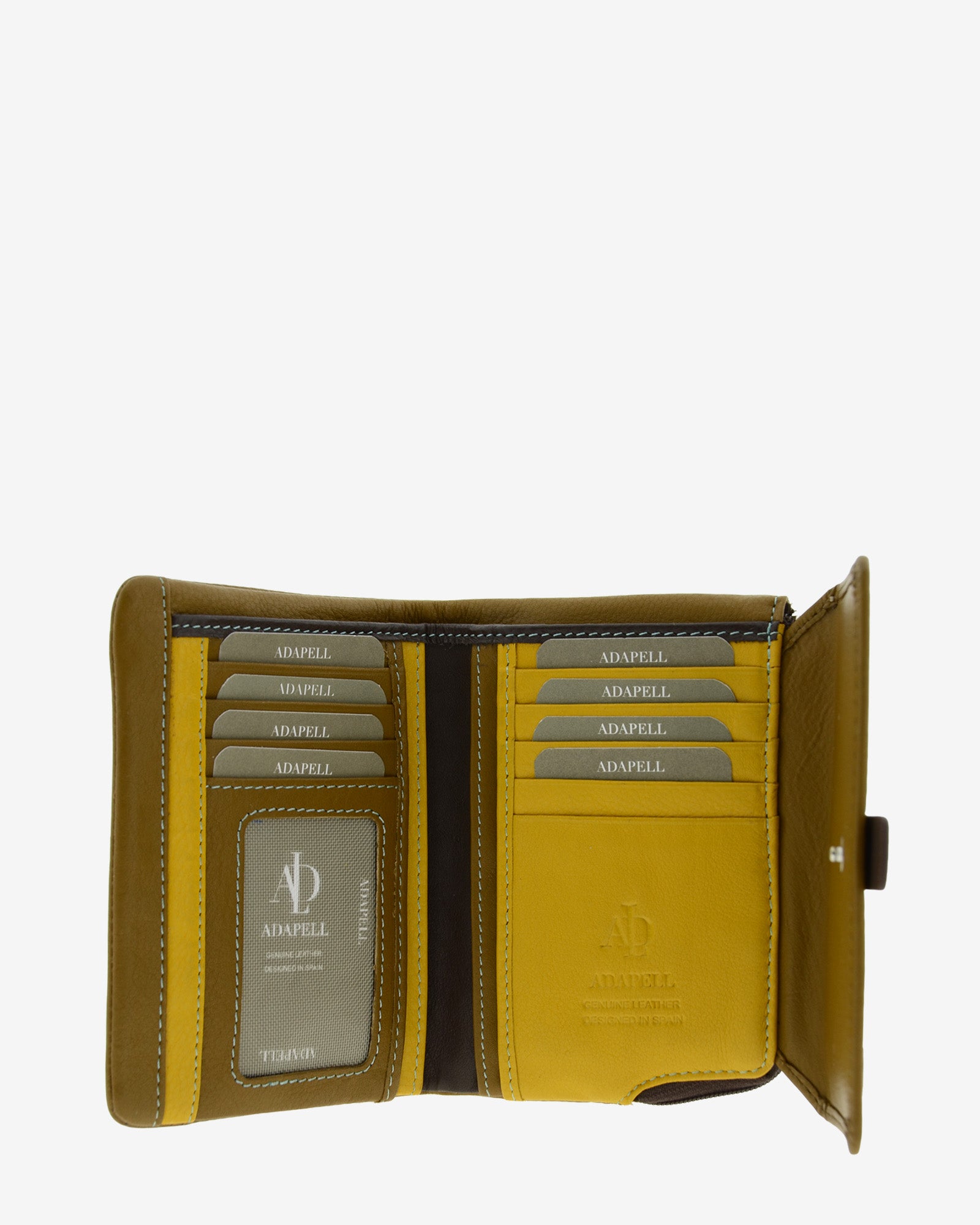 Adapell Affinità 4243 portafoglio piccolo pelle bronzo 9 carte