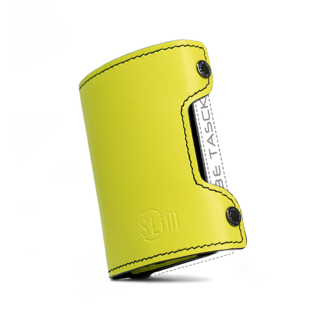 SLim Be Tasck cover pelle lime nero liscia smartphone