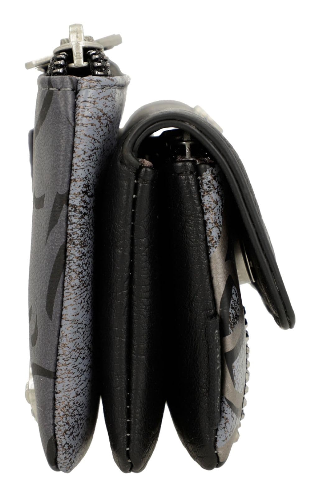 Anekke Crust Portafoglio Donna Patta 14x8cm Nero