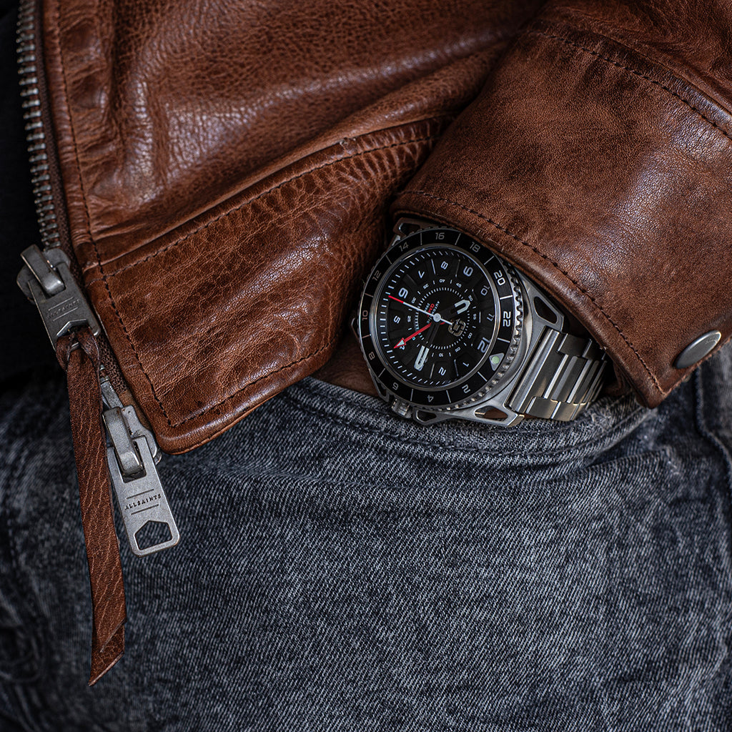 Dango GMT-01 orologio automatico acciaio nero